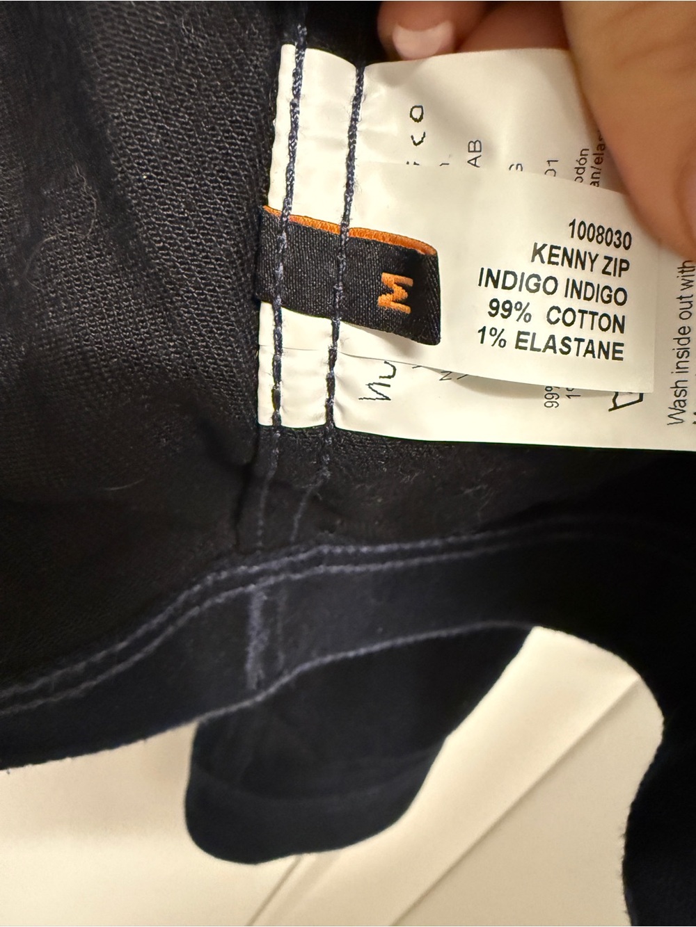 Nudie Men's Navy Zip-Front Jean Jacket - Picture 3 of 3